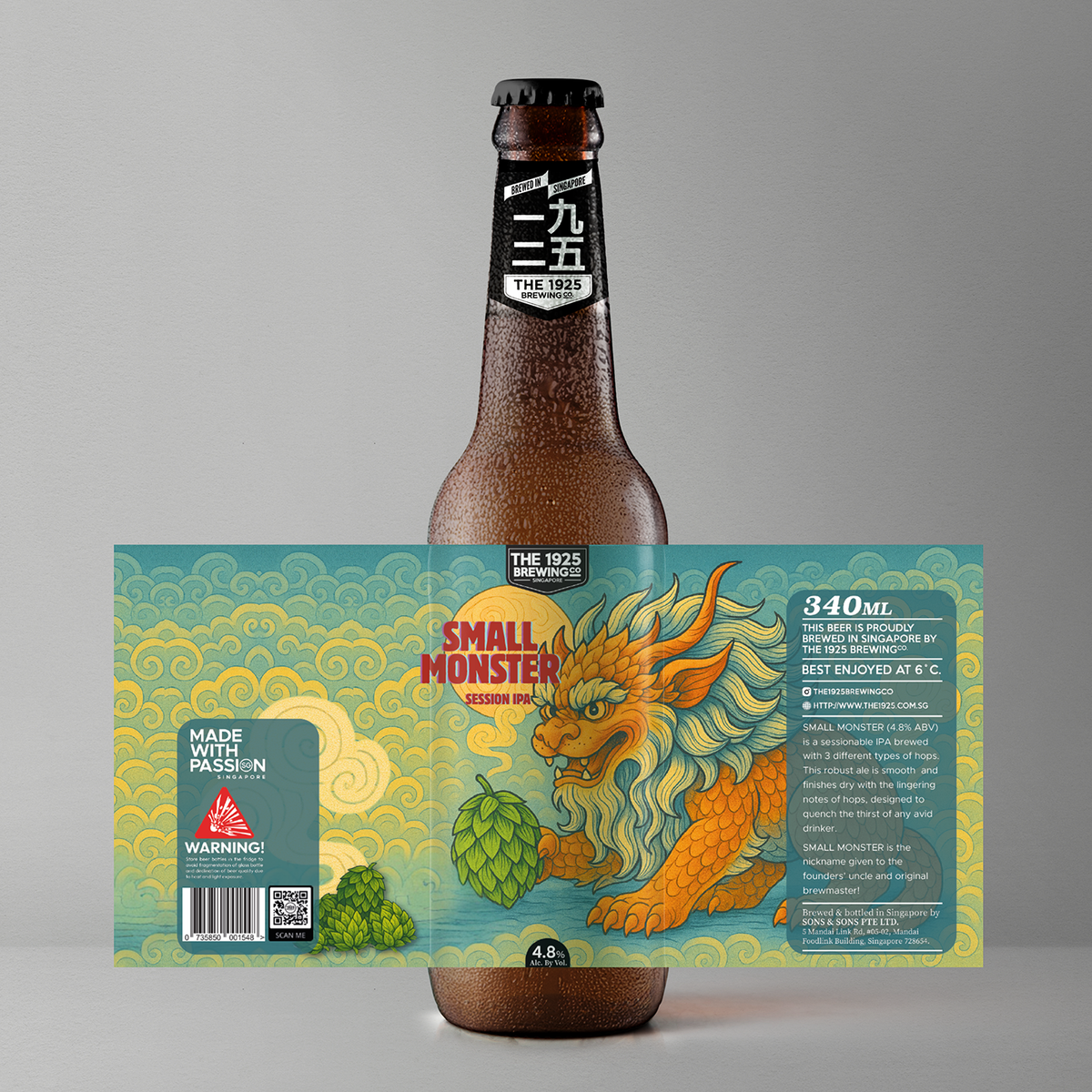 Small Monster, IPA brewed by The 1925 Brewing Co. Singapore